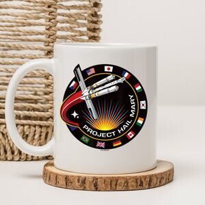 Project Hail Mary 15 oz Coffee Mug Rocky Amaze Andy Weir White Mug PHM 9